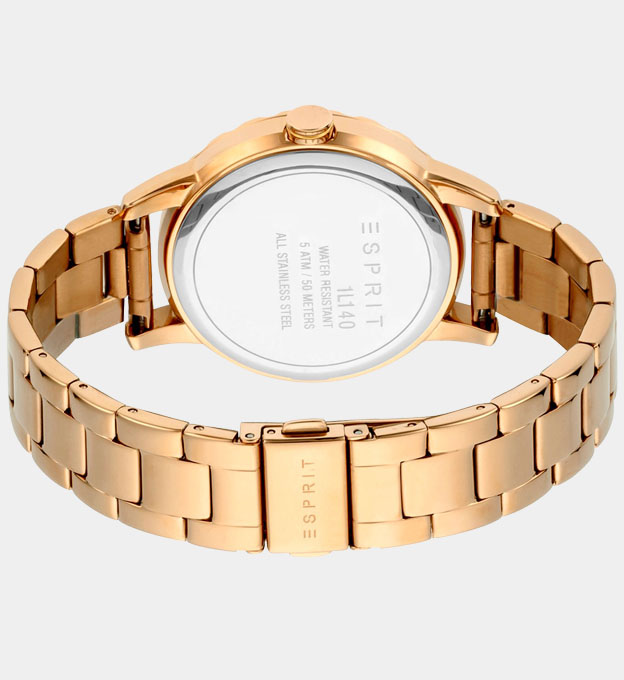 Esprit Watch Womens Rose Gold White