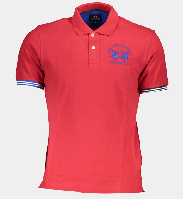 LA Martina Polo Shirt Mens Red