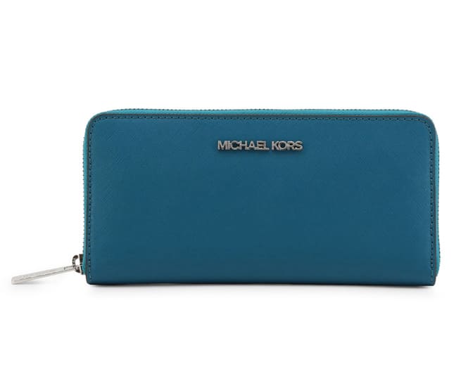 Wallets  purses Michael Kors  Jet Set medium blue snap wallet   34F9GJ6Z8L406