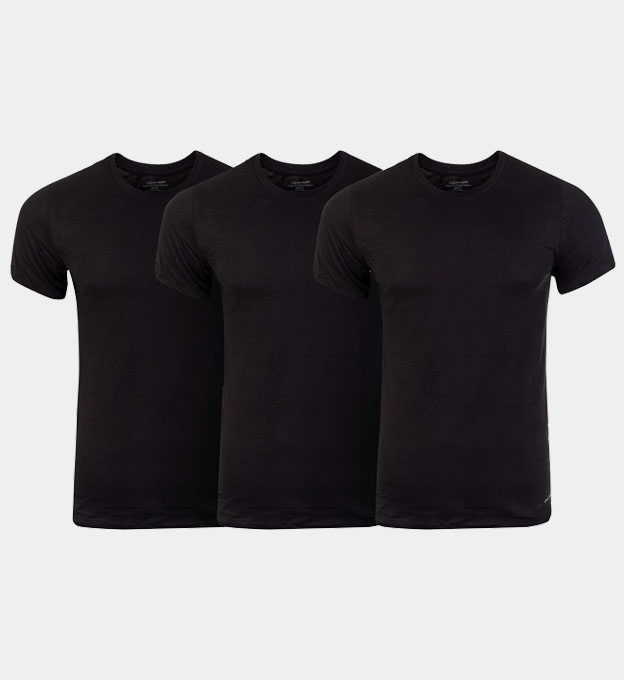 Calvin Klein 3 Pack T-shirts Mens Black