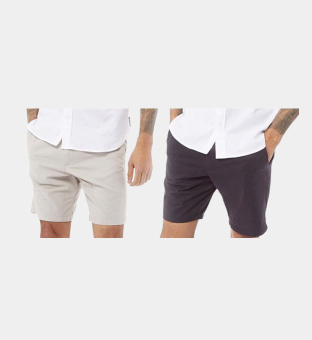 French Connection 2 Pack Shorts Mens Marine Stone