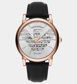 Emporio Armani Watch Mens White Rose Gold