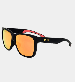 Hugo Boss Sunglasses Mens Matte Black Yellow