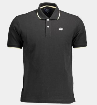 LA Martina Polo Shirt Mens Black