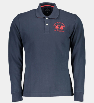 LA Martina Polo Shirt Mens Blue