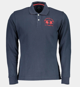 LA Martina Polo Shirt Mens Navy Blue