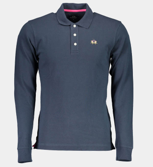 LA Martina Polo Shirt Mens Navy Blue