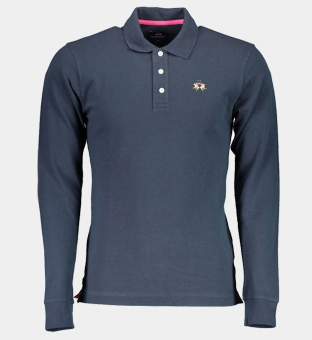 LA Martina Polo Shirt Mens Navy Blue