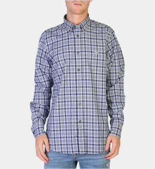 Harmont & Blaine Shirt Mens Blue White