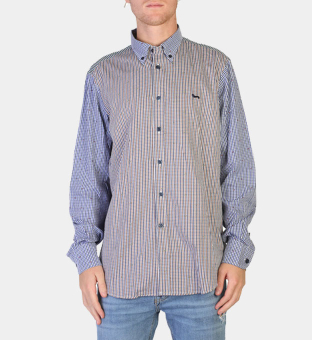 Harmont & Blaine Shirt Mens Brown Blue