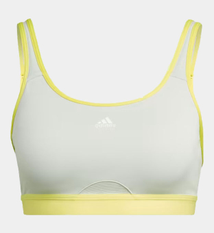 adidas Sports Bra Womens Green _Beam Yellow