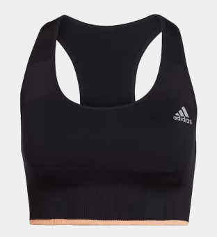 adidas Sports Bra Womens Black Orange