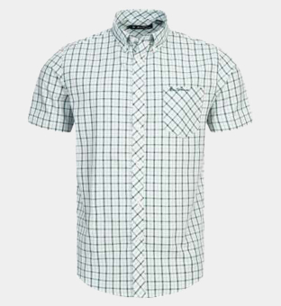 Ben Sherman Shirt Mens Sky Blue Green