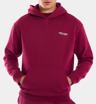 Avant Garde Hoody Mens Burgundy