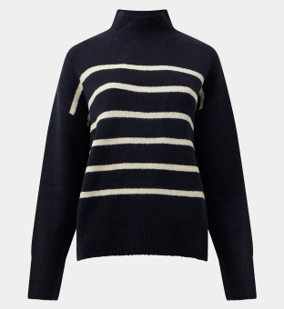 French Connection Jumper Womens Ecru Dark Navy