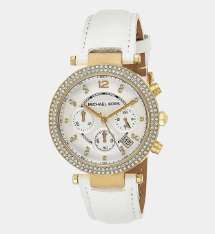 Michael Kors Watch Womens White Gold