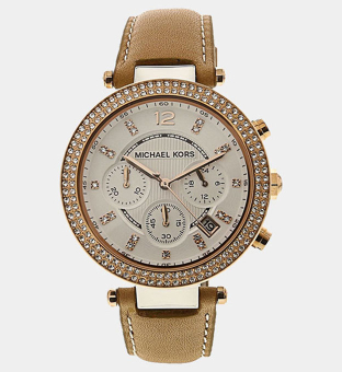 Michael Kors Watch Womens White Brown