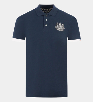 Aquascutum Polo Shirt Mens Navy Blue