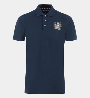 Aquascutum Polo Shirt Mens Navy Blue