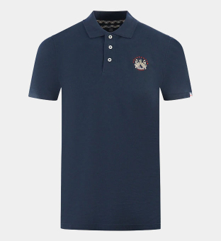 Aquascutum Polo Shirt Mens Navy Blue