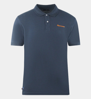 Aquascutum Polo Shirt Mens Navy Blue