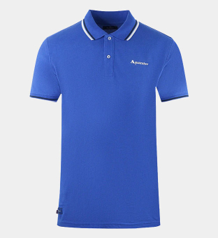 Aquascutum Polo Shirt Mens Royal Blue