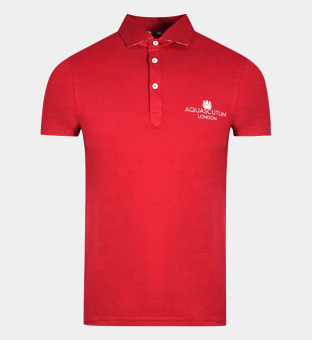 Aquascutum Polo Shirt Mens Red