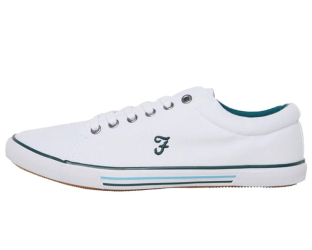 Farah Canvas Shoes Mens White Dark Green