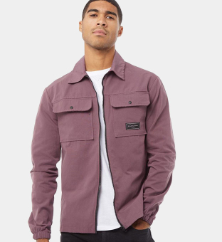 Closure London Overshirt Mens Burgundy