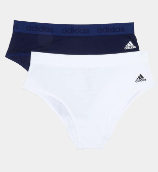 adidas 3 Pack Briefs Womens White  Navy