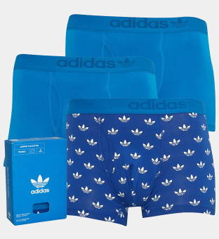 adidas Originals 3 Pack Boxers Mens Blue Blue _Print