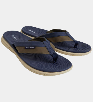 Ben Sherman Flip Flops Mens Navy _Khaki