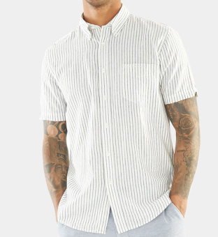 Ben Sherman Shirt Mens White Navy