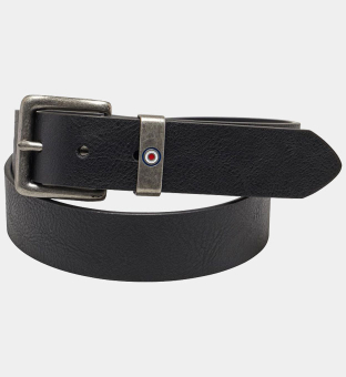 Ben Sherman Belt Mens Black Metallic Silver