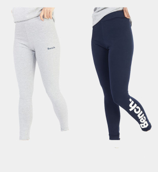 Bench 2 Pack Leggings Womens Navy Grey