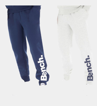 Bench 2 Pack Joggers Mens Navy _Ecru Marl