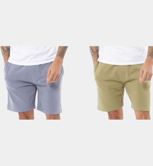 French Connection 2 Pack Shorts Mens Mid Blue Light Khaki