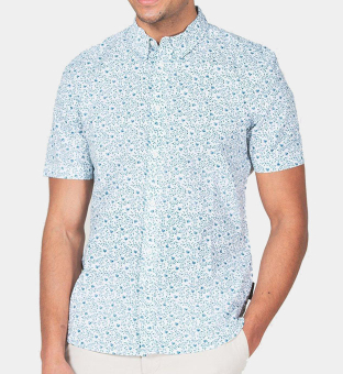 French Connection Shirt Mens Blue White