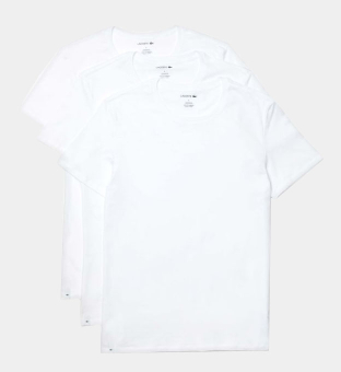 Lacoste 3 Pack T-shirts Mens White