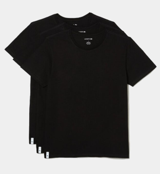 Lacoste 3 Pack T-shirts Mens Black