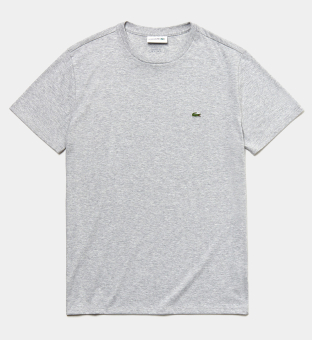 Lacoste T-shirt Mens Silver