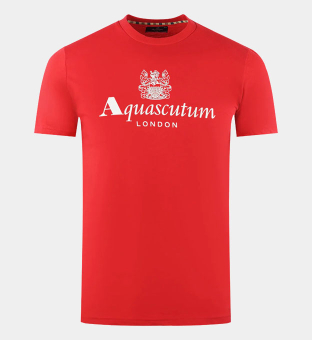 Aquascutum T-shirt Mens Red