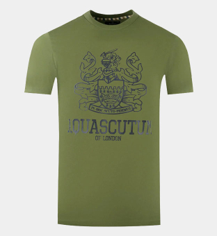 Aquascutum T-shirt Mens Army Green