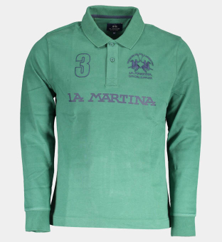 LA Martina Polo Shirt Mens Green