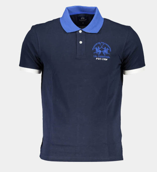 LA Martina Polo Shirt Mens Navy Blue