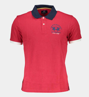 LA Martina Polo Shirt Mens Red