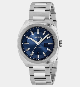 Gucci Watch Mens Silver Blue